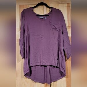 Lisa Rinna Collection Mauve Flowy Top Size L
